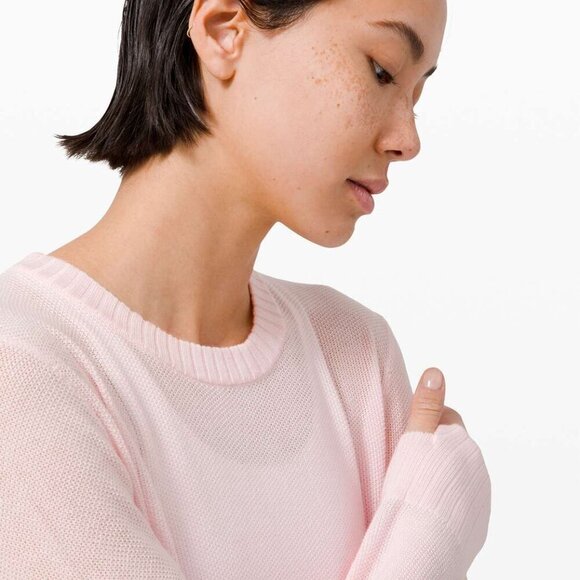 Lululemon Sincerely Yours Sweater- Pink Glow Cashmere Blend Sweater- Size 6 - Picture 5 of 12